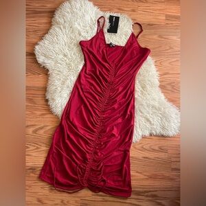 Fashion Nova Ruched Dress NWT XL